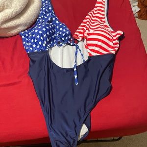 American flag one piece swimsuit
